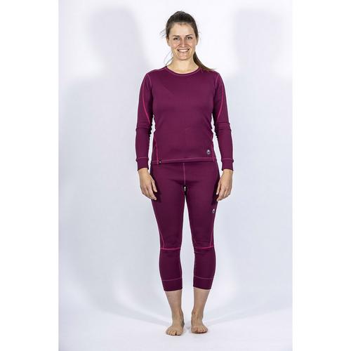 Rückansicht von Maul Sport Eva Thermounterhose Damen Flieder