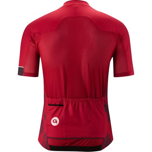 Rückansicht von Gonso Ardole Fahrradtrikot Herren Rot