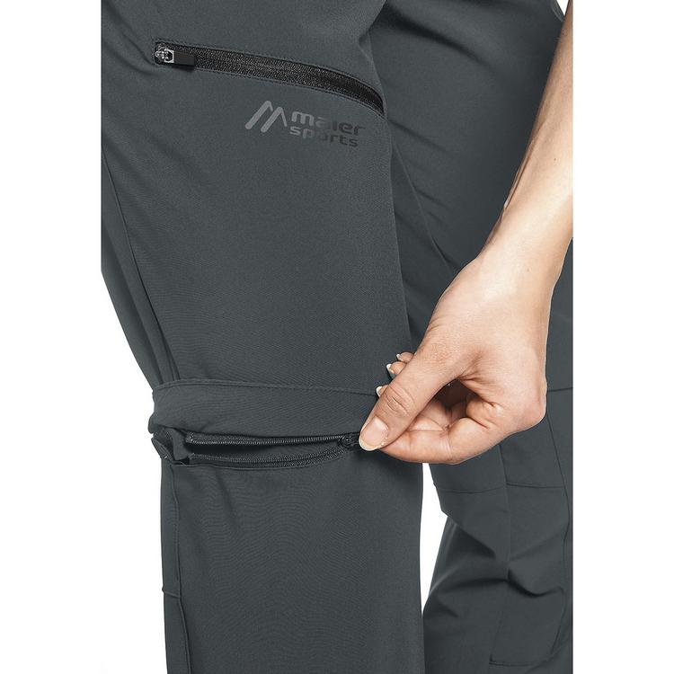 Maier Sports Maier Sports Latit Zip Trekkinghose Damen - Anthrazit - 7 | SportScheck