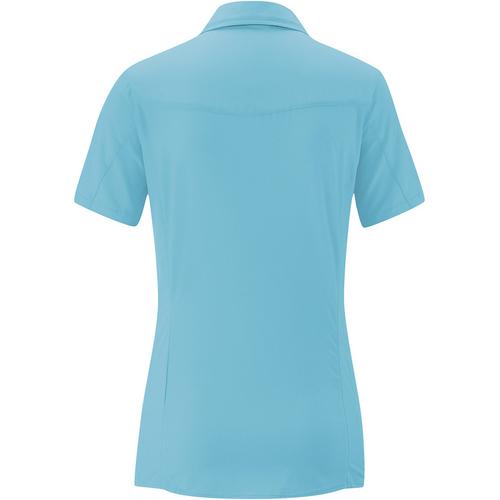 Rückansicht von Maier Sports Sinnes Tec Funktionsbluse Damen Blau