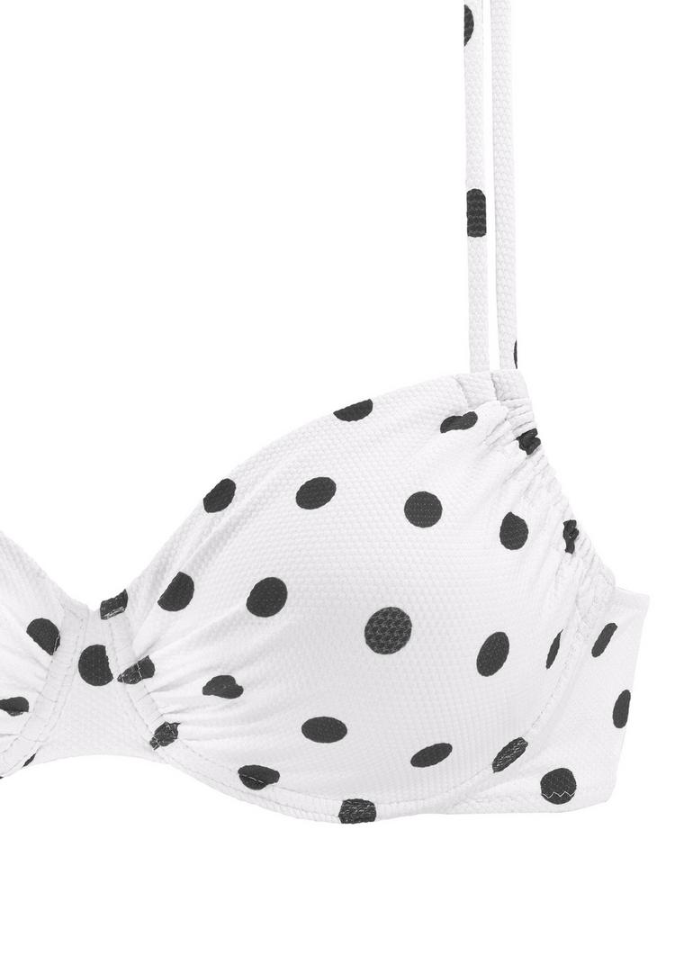 Lascana Lascana B&uuml;gel-Bikini-Top Bikini Oberteil Damen - wei&szlig;-schwarz - 0 | SportScheck