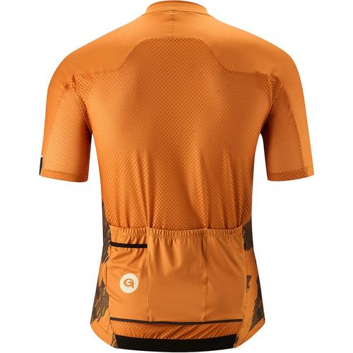 Rückansicht von Gonso Ardole Fahrradtrikot Herren Dunkelorange