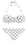 Lascana B&uuml;gel-Bandeau-Bikini-Top Bikini Oberteil Damen - wei&szlig;-schwarz