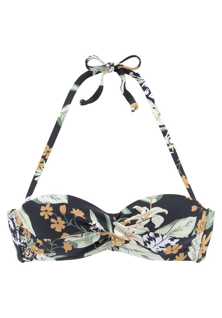 sunseeker sunseeker B&uuml;gel-Bandeau-Bikini-Top Bikini Oberteil Damen - schwarz bedruckt - 0 | SportScheck