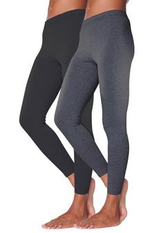 Rückansicht von Vivance active Leggings Leggings Damen anthrazit schwarz