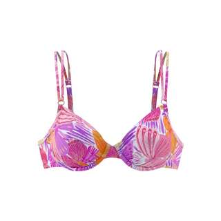 sunseeker Bügel-Bikini-Top Bikini Oberteil Damen lila-orange