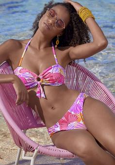 Rückansicht von sunseeker Bandeau-Bikini-Top Bikini Oberteil Damen lila-orange