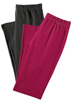 Vivance active Jazzpants Jazzpants Damen 1x schwarz, 1x himbeere