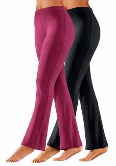 Rückansicht von Vivance active Jazzpants Jazzpants Damen 1x schwarz, 1x himbeere