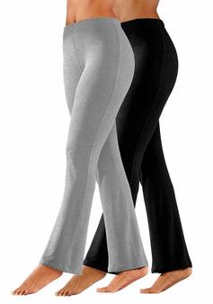 Rückansicht von Vivance active Jazzpants Jazzpants Damen hell grau schwarz