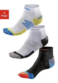 Chiemsee Funktionssocken Freizeitsocken weiß-blau-grün, weiß-schwarz-grau, schwarz-blau-rot