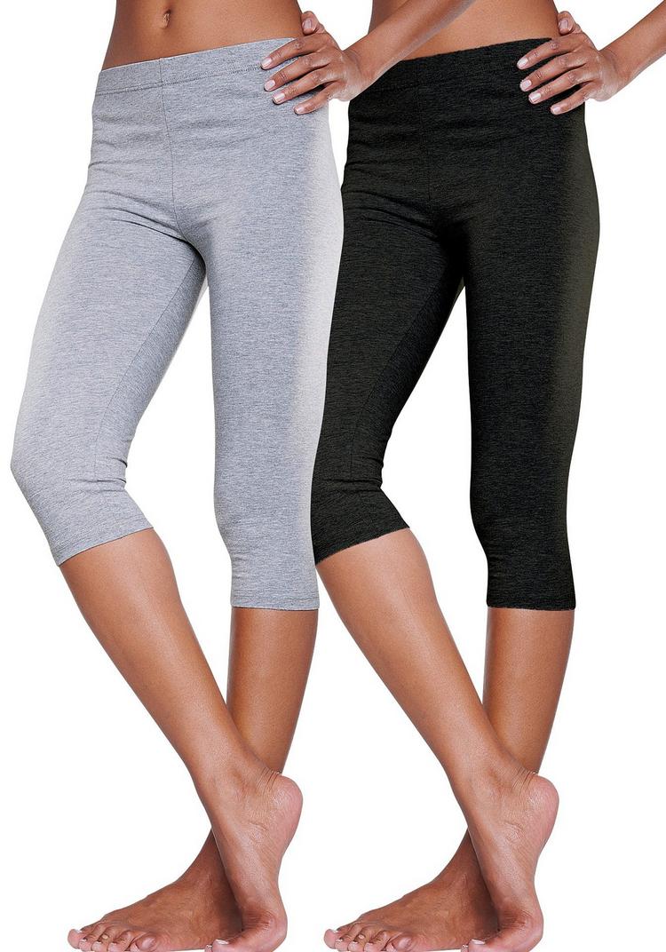 Vivance active Vivance active Caprileggings Tights Damen - hell grau - schwarz - 0 | SportScheck