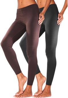 Rückansicht von Vivance active Leggings Leggings Damen braun schwarz