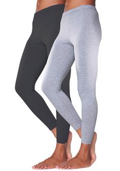 Rückansicht von Vivance active Leggings Leggings Damen hellgrau, schwarz