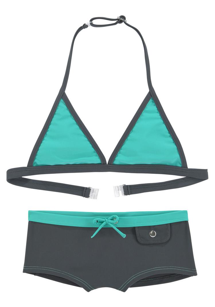 Buffalo Buffalo Triangel-Bikini Bikini Set Damen - grau-t&uuml;rkis - 0 | SportScheck