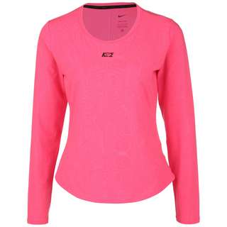 Nike W NK DF IC ONE LX LS TOP CEAOP Langarmshirt Damen pink / schwarz