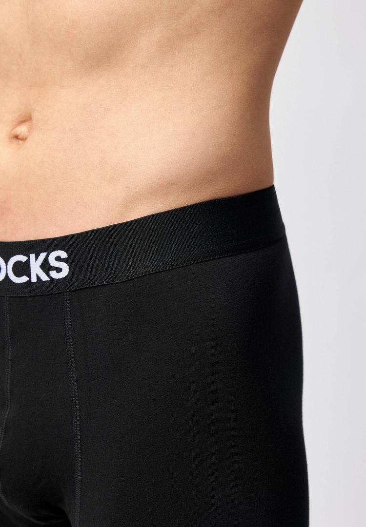 Snocks Snocks Boxershorts mit l&auml;ngerem Bein Unterhose Herren - Schwarz - 5 | SportScheck