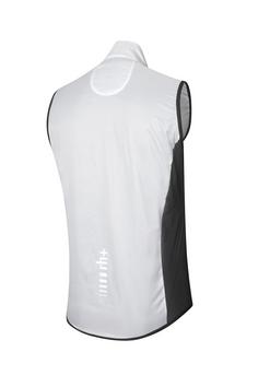 Rückansicht von RH+ Emergency Pocket Vest Fahrradweste white-black