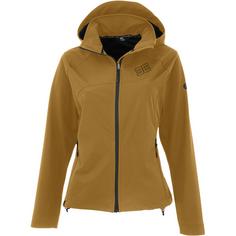 Maul Sport Gaisspitze mit Kapuze Softshelljacke Damen Senf