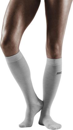 Rückansicht von CEP Allday Recovery Laufsocken Damen light grey