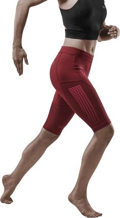 Rückansicht von CEP Run 3.0 Funktionsshorts Damen dark red/pink