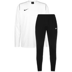 Rückansicht von Nike Park 20 Trainingsanzug Herren weiß / schwarz