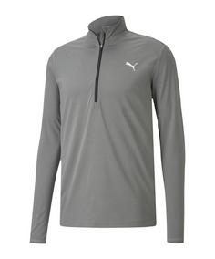 PUMA Cross the Line HalfZip Sweatshirt Laufshirt Herren grau