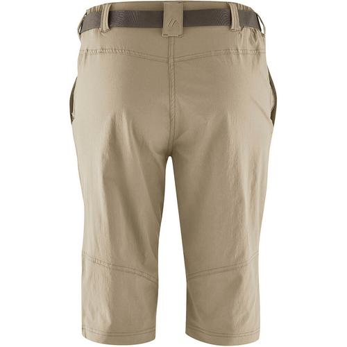 Rückansicht von Maier Sports Lawa Funktionsshorts Damen Beige