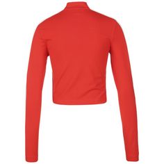 Rückansicht von PUMA T7 Cropped Slim Langarmshirt Damen rot / weiß