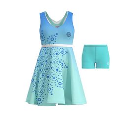 BIDI BADU Colortwist 2In1 Dress aqua/ blue Tenniskleid Damen Aqua/Blau