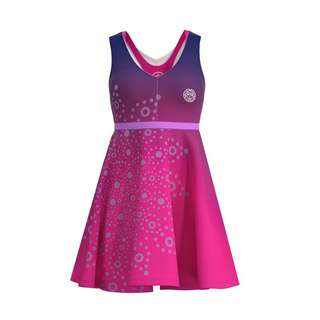 BIDI BADU Colortwist Junior Dress aqua/ blue Tenniskleid Kinder Pink/Dunkelblau