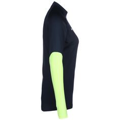 Rückansicht von Nike Strike 23 Drill Top Funktionsshirt Damen blau / neongelb