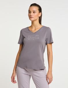 Rückansicht von JOY sportswear JIL T-Shirt Damen granite