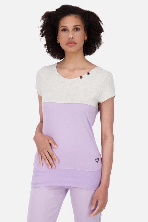 Rückansicht von ALIFE AND KICKIN CoraAK A T-Shirt Damen digital lavender melange