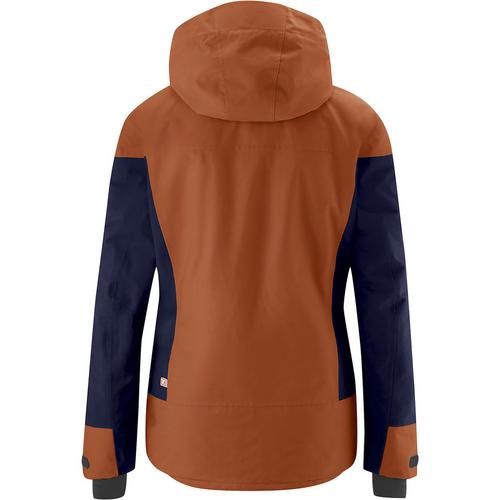 Rückansicht von Maier Sports Backline Skijacke Damen Dunkelorange