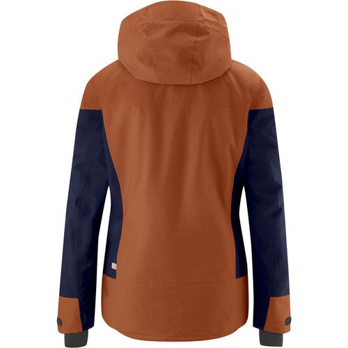 Rückansicht von Maier Sports Backline Winterjacke Damen Dunkelorange