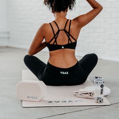 Rückansicht von YEAZ SPIRIT Yoga Block Shy Blush
