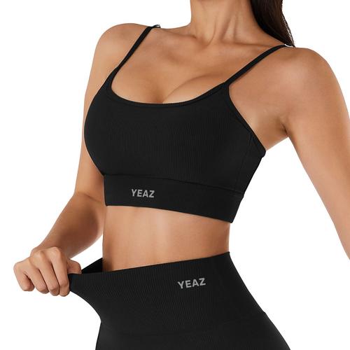 Rückansicht von YEAZ TOUJOURS Sport-BH Damen Black Magic