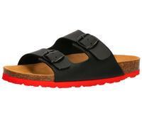 LICO Hausschuh Sandalen M&auml;dchen - schwarz/rot