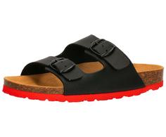 LICO Hausschuh Sandalen Kinder schwarz/rot