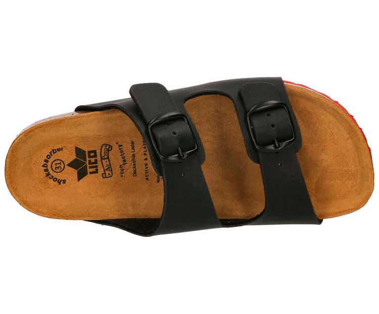 LICO LICO Hausschuh Sandalen M&auml;dchen - schwarz/rot - 1 | SportScheck