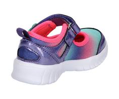 Rückansicht von LICO Klettschuh Sneaker Kinder rosa/lila/türkis