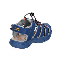Rückansicht von LICO Sandale Sandalen Kinder blau/grau/orange