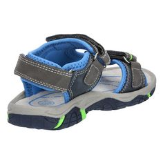 Rückansicht von LICO Sandale Sandalen Kinder grau/blau/lemon