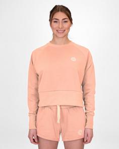 Rückansicht von BIDI BADU Chill Crew apricot Hoodie Damen Orange