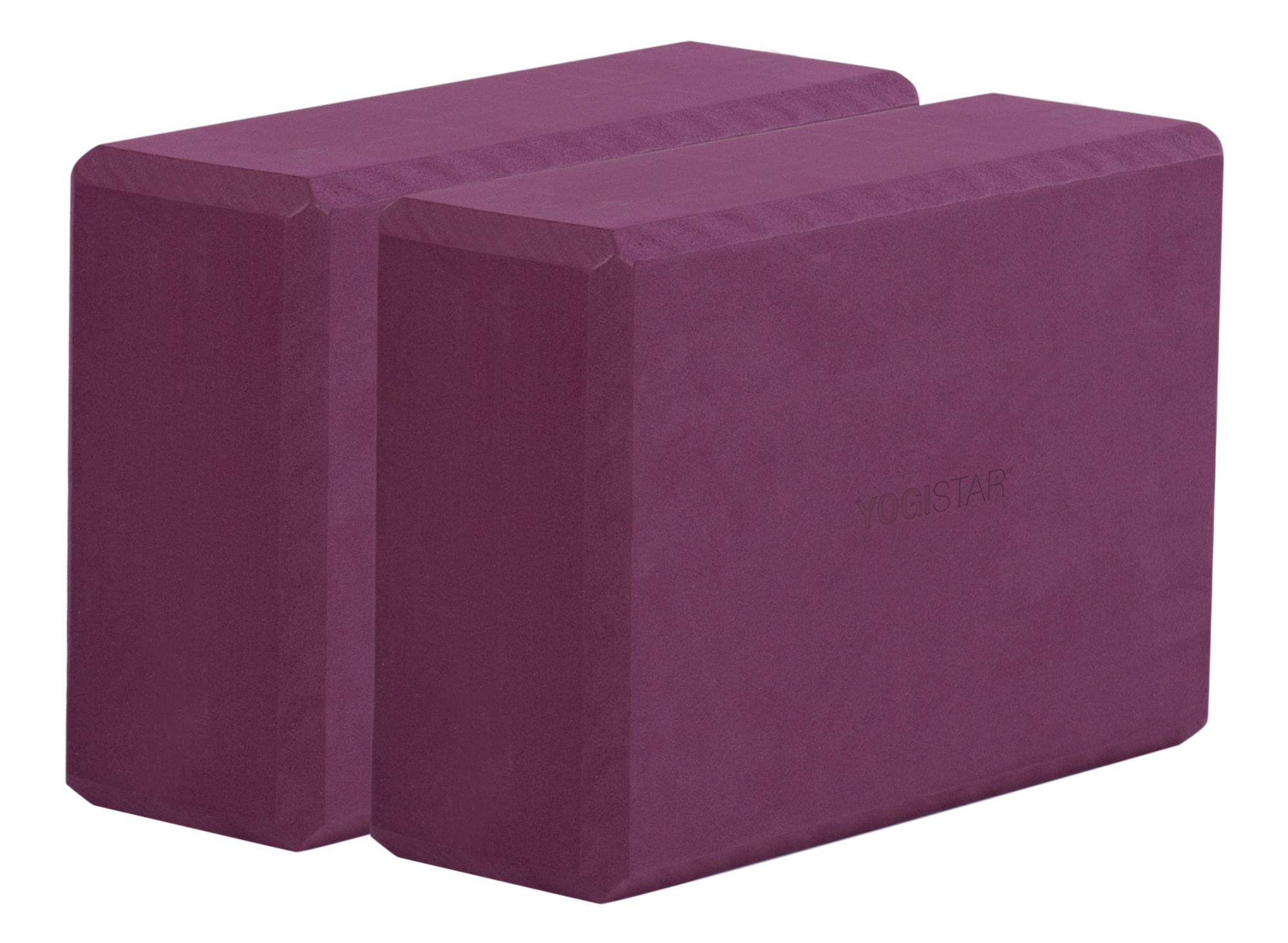 YOGISTAR Big (2 St&uuml;ck) Yoga Block - bordeaux