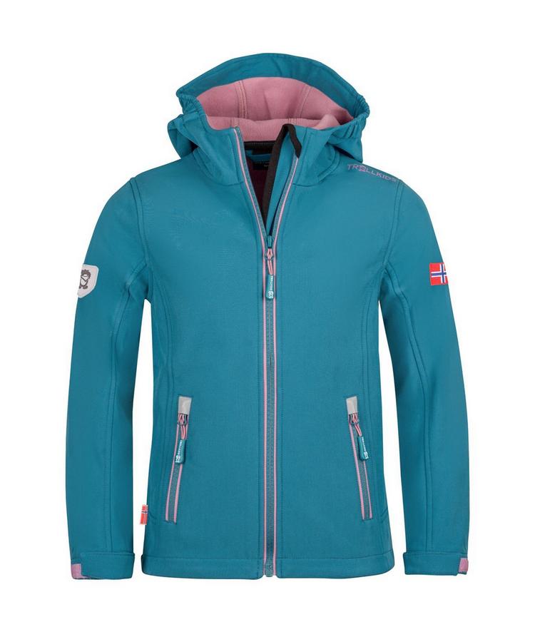 Trollkids Trollkids Trollfjord Softshelljacke M&auml;dchen - Blaugr&uuml;n/Violett - 0 | SportScheck