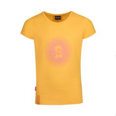 Trollkids Logo T-Shirt Kinder Safrangelb/Koralle