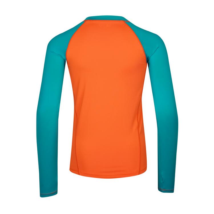 Trollkids Trollkids Kvalvika Longshirt Kinder - Hellorange/Blaugr&uuml;n - 0 | SportScheck