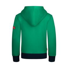 Rückansicht von Trollkids Sortland Hoodie Kinder Pfeffergrün/Marineblau